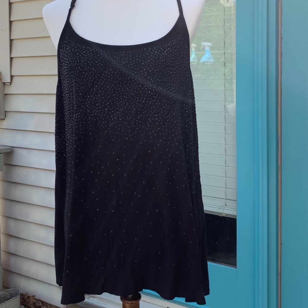 Lane Bryant XL Black studded tank